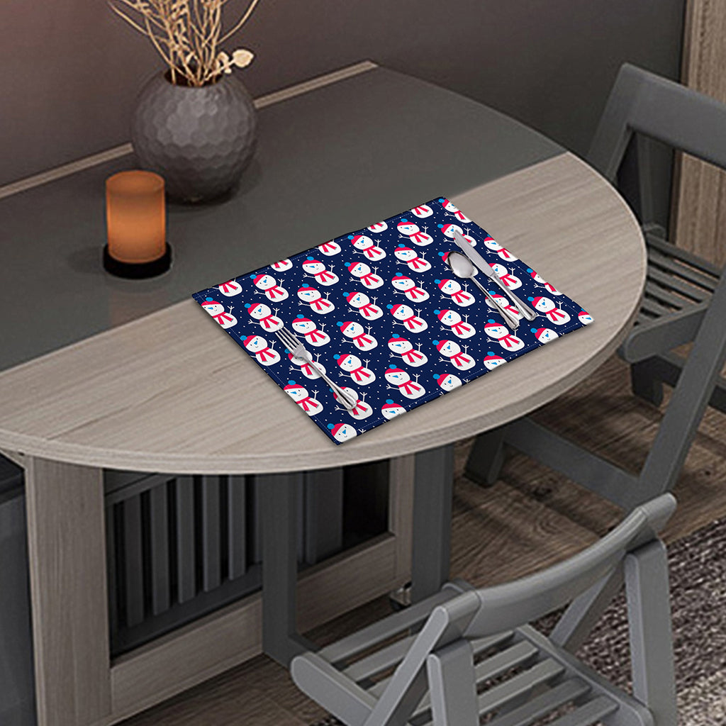 Cute Snowman Pattern Print Placemat
