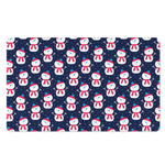 Cute Snowman Pattern Print Polyester Doormat