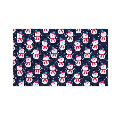 Cute Snowman Pattern Print Polyester Flag
