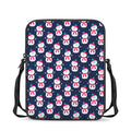 Cute Snowman Pattern Print Rectangular Crossbody Bag