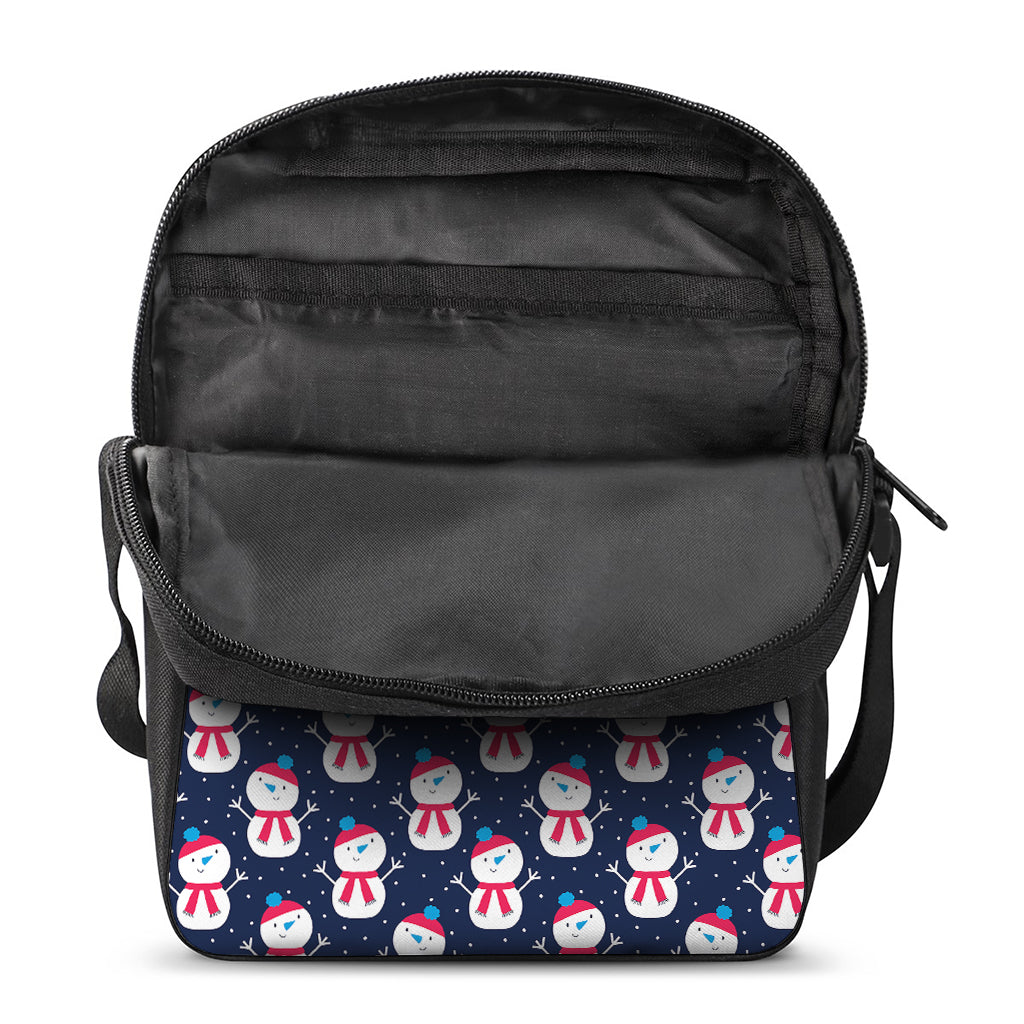 Cute Snowman Pattern Print Rectangular Crossbody Bag