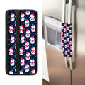 Cute Snowman Pattern Print Refrigerator Handle Covers