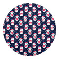 Cute Snowman Pattern Print Round Blanket
