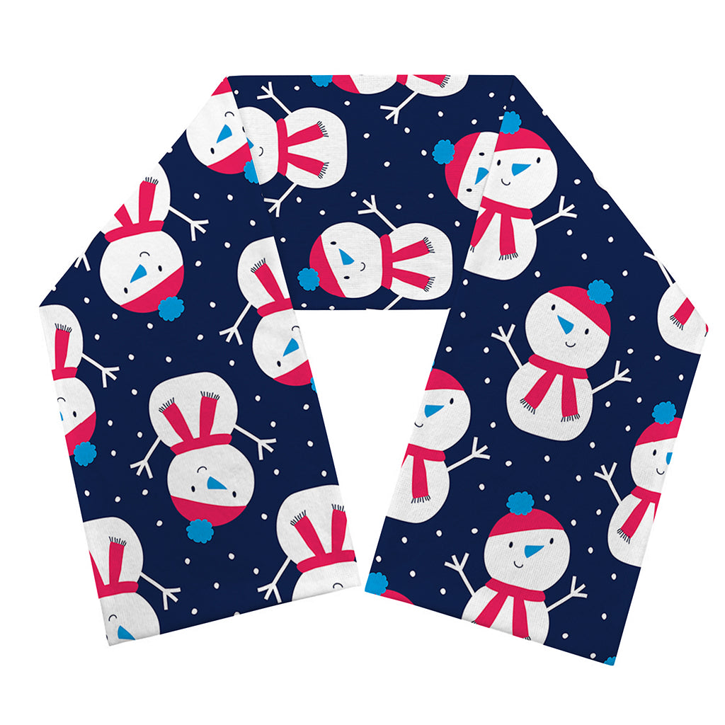 Cute Snowman Pattern Print Scarf