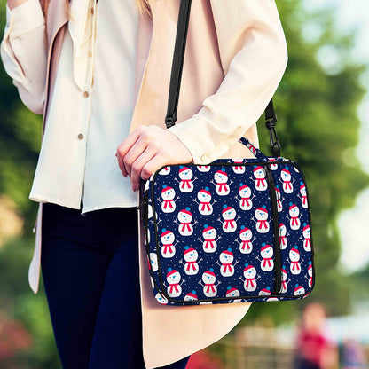 Cute Snowman Pattern Print Shoulder Strap Bible Bag