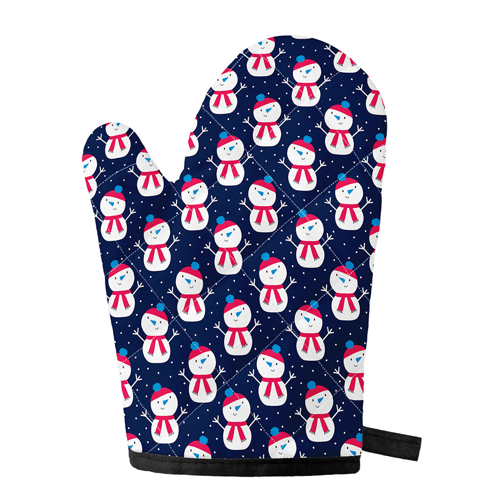 Cute Snowman Pattern Print Single Oven Mitt