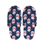 Cute Snowman Pattern Print Slippers