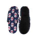 Cute Snowman Pattern Print Slippers