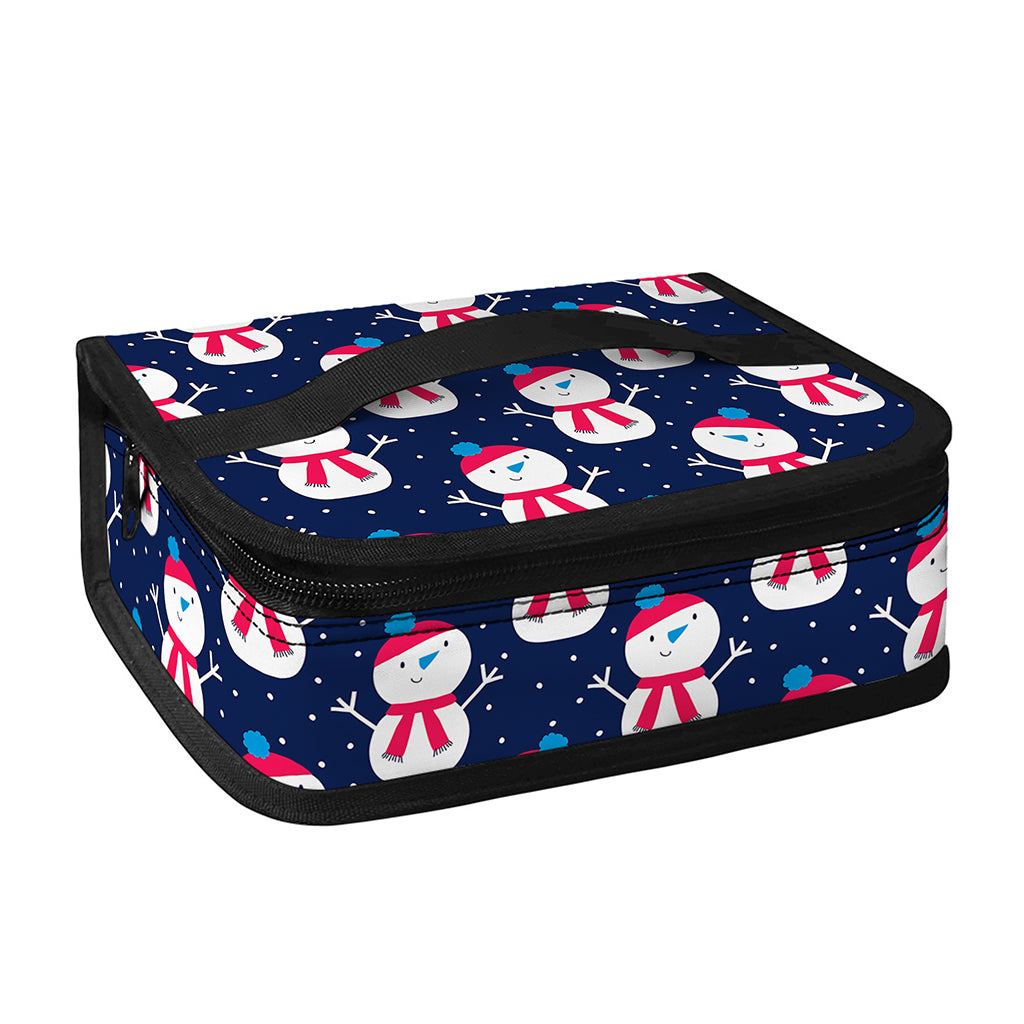 Cute Snowman Pattern Print Small Lunch Bag