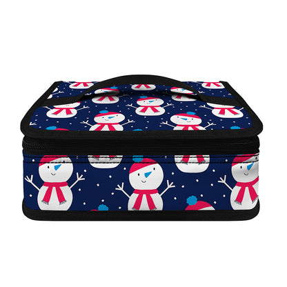 Cute Snowman Pattern Print Small Lunch Bag