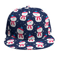 Cute Snowman Pattern Print Snapback Cap