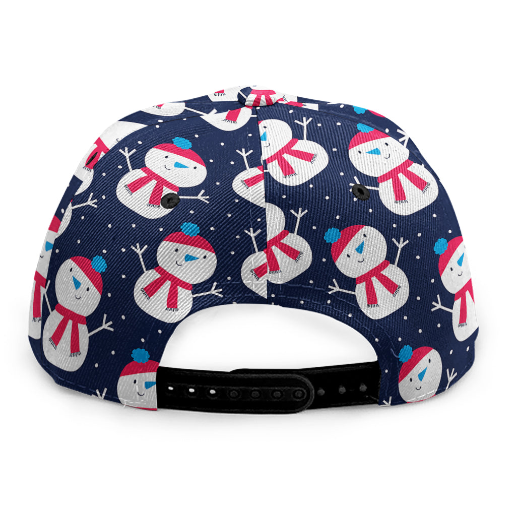 Cute Snowman Pattern Print Snapback Cap