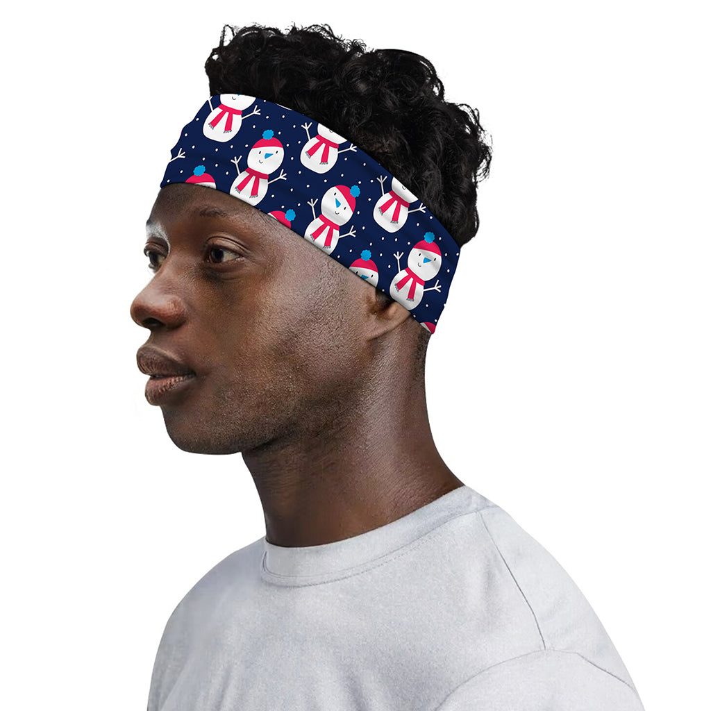 Cute Snowman Pattern Print Sports Headband