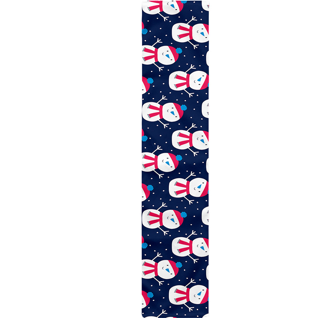 Cute Snowman Pattern Print Table Runner