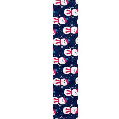 Cute Snowman Pattern Print Table Runner