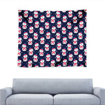 Cute Snowman Pattern Print Tapestry