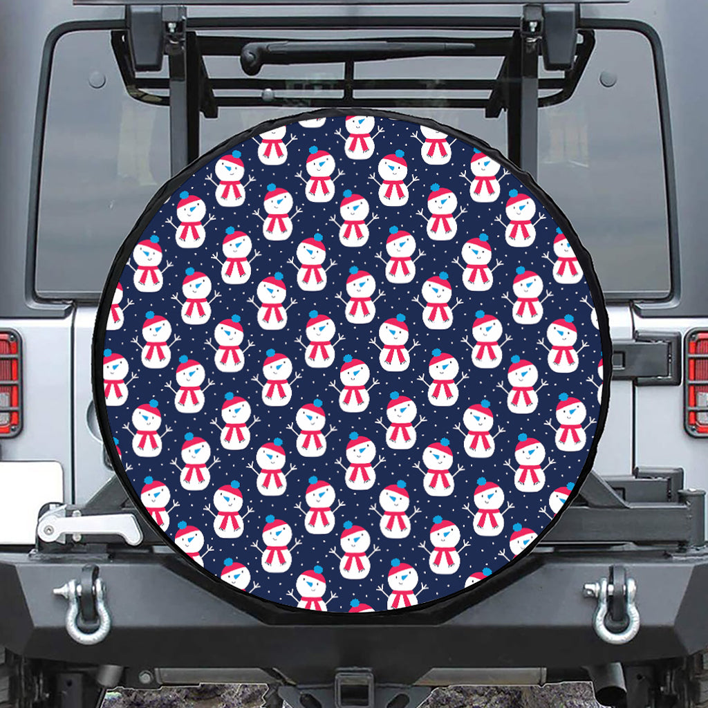 Cute Snowman Pattern Print Tire Cover