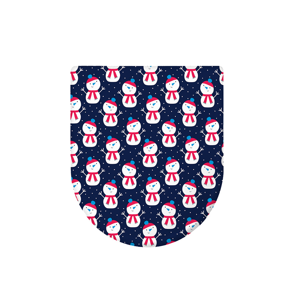 Cute Snowman Pattern Print Toilet Lid Cover