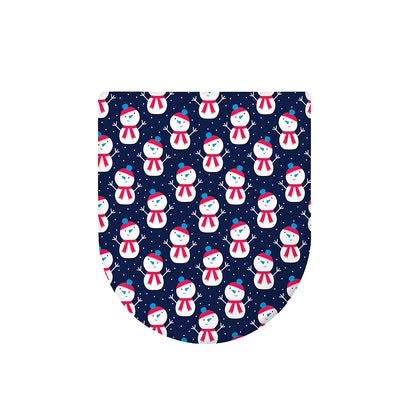 Cute Snowman Pattern Print Toilet Lid Cover