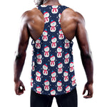 Cute Snowman Pattern Print Training Tank Top