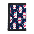 Cute Snowman Pattern Print Trifold Wallet