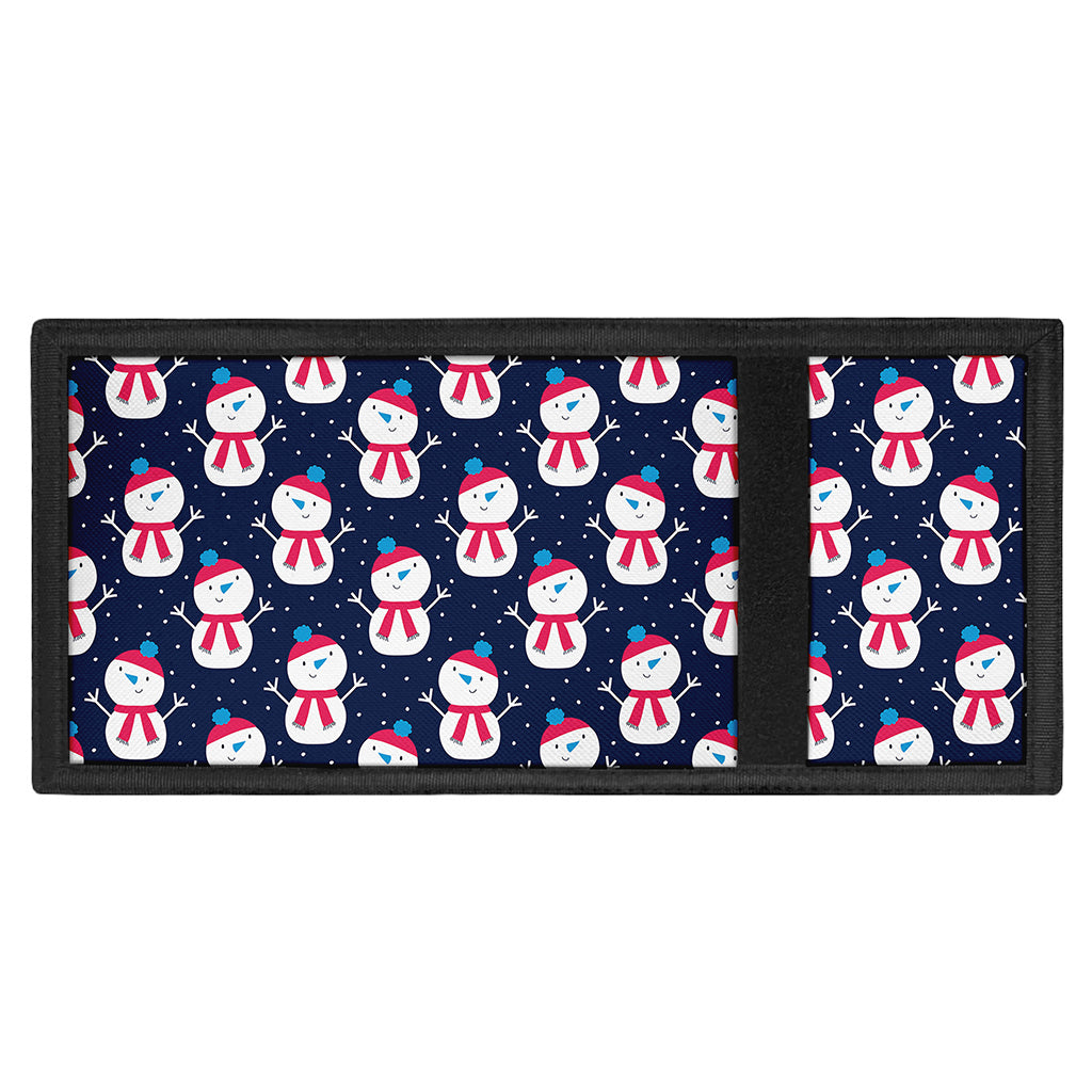 Cute Snowman Pattern Print Trifold Wallet