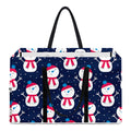 Cute Snowman Pattern Print Utility Tote Bag