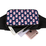 Cute Snowman Pattern Print Waist Bag