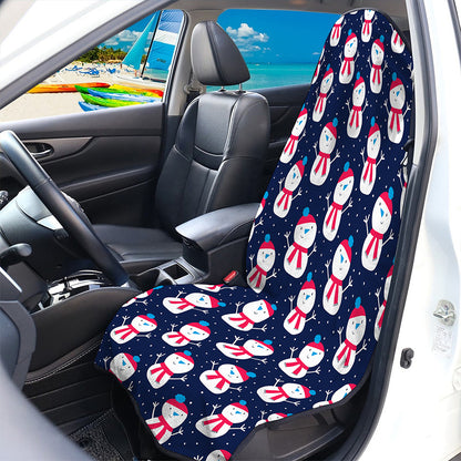 Cute Snowman Pattern Print Waterproof Car Seat Cover