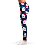 Cute Snowman Pattern Print Women's Leggings