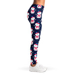 Cute Snowman Pattern Print Women's Leggings
