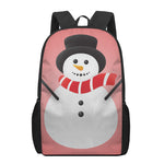 Cute Snowman Print 17 Inch Backpack