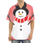 Cute Snowman Print Aloha Shirt
