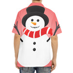 Cute Snowman Print Aloha Shirt