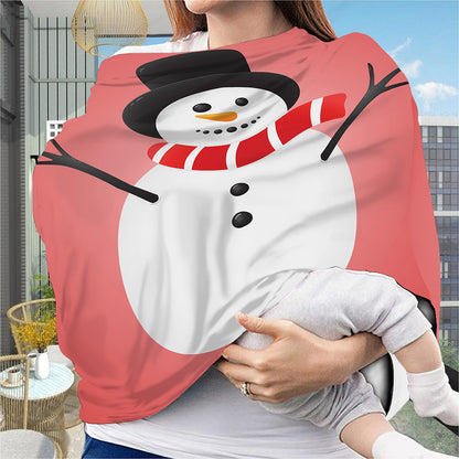 Cute Snowman Print Baby Seat Cover