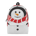 Cute Snowman Print School Backpack