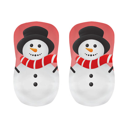 Cute Snowman Print Bar Stool Covers