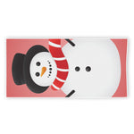 Cute Snowman Print Beach Towel
