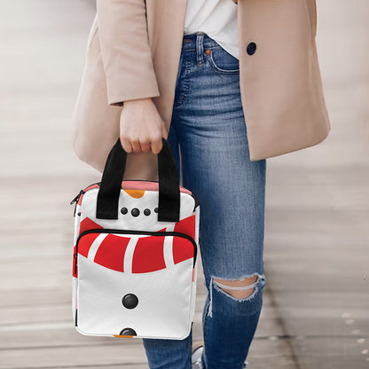 Cute Snowman Print Bible Tote Bag