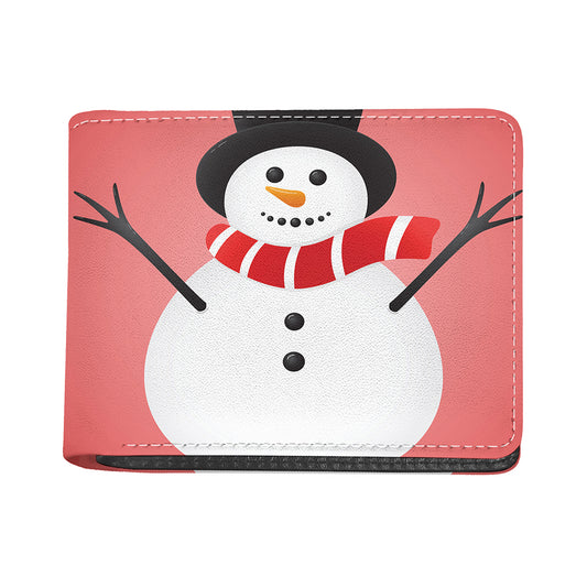 Cute Snowman Print Bifold Wallet
