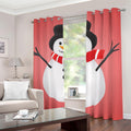 Cute Snowman Print Dimout Grommet Curtains