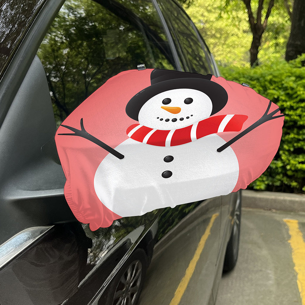 Cute Snowman Print Car Side Mirror Covers