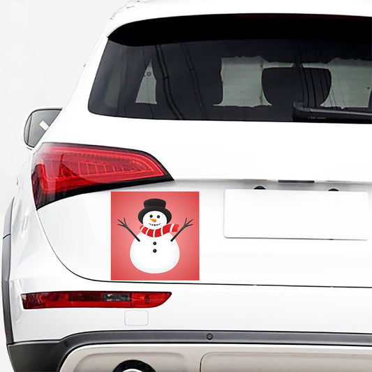 Cute Snowman Print Car Sticker