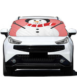 Cute Snowman Print Car Windshield Snow Cover