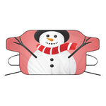 Cute Snowman Print Car Windshield Snow Cover