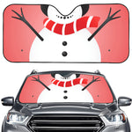 Cute Snowman Print Car Windshield Sun Shade