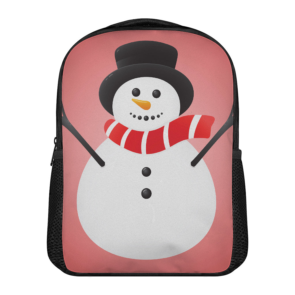Cute Snowman Print Casual Backpack