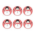 Cute Snowman Print Coaster Set