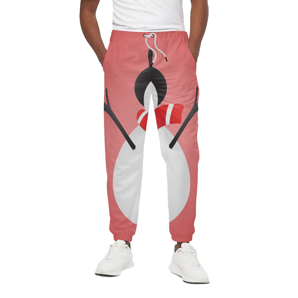 Cute Snowman Print Cotton Pants