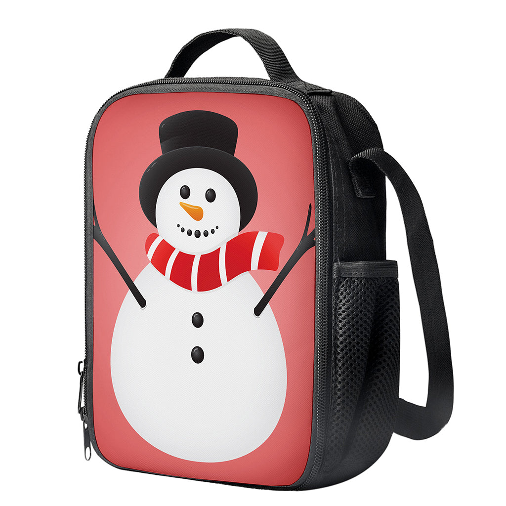 Cute Snowman Print Crossbody Lunch Bag
